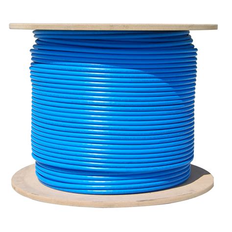 1000ft Plenum Blue Solid Cat6a Cable Cmp 23 Awg Spool