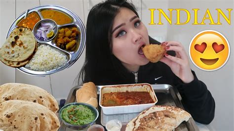 Indian Food Curry Mukbang Samosa Youtube