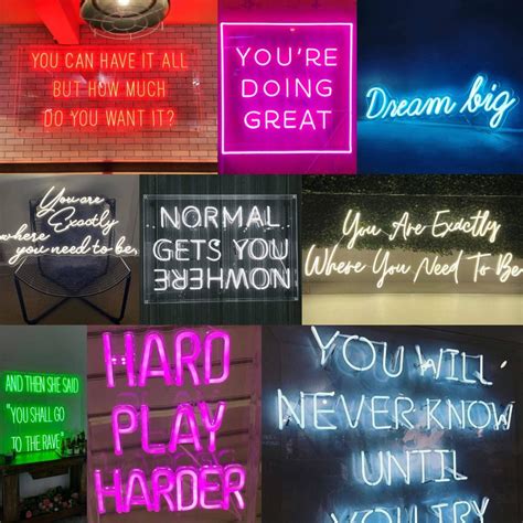 Motivational Quotes In Neon Sign Art Inspirational Quotes In Etsy Uk