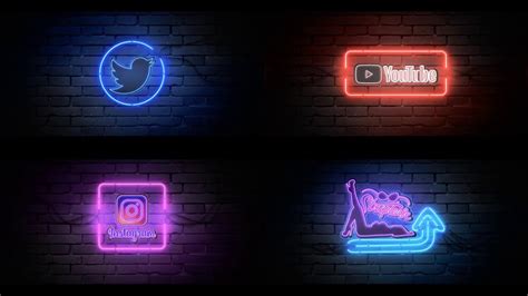 845 Rain Neon Logo Reveal Animation Intro Youtube
