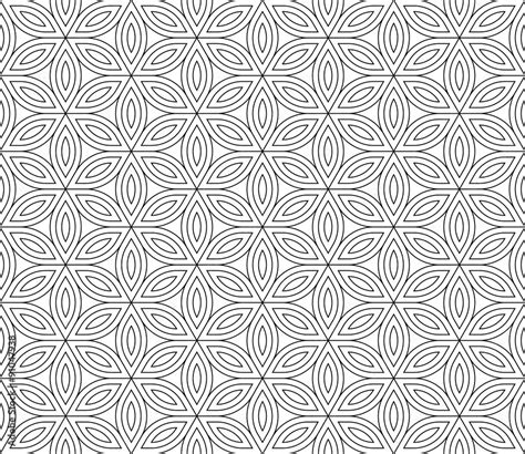 Vector Modern Seamless Sacred Geometry Pattern Black And White
