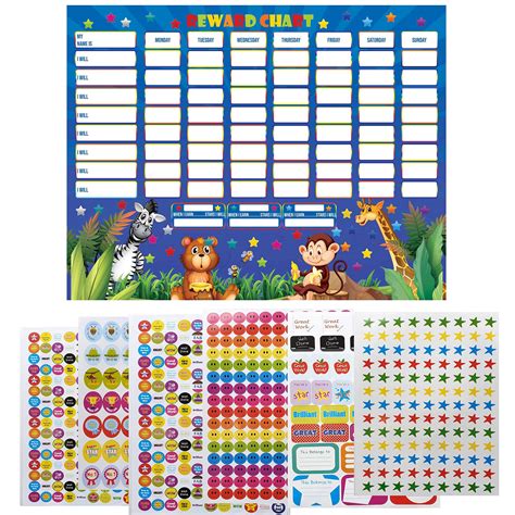 Buy Pack Of 10 Reward Chart For Toddlers Star Chart For Children