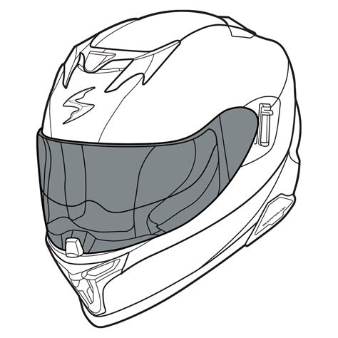 Motorcycle Helmet Coloring Page