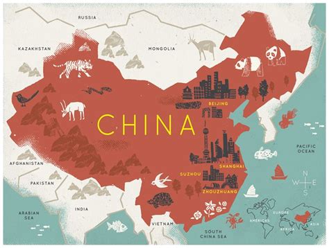 Childrens Clothes For Kids Baby And Newborn China Map Illustrated