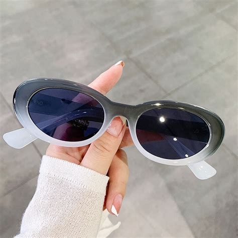 Mimiyou Luxury Sunglasses Women Vintage Rivet Oval Sunglasses Men Pilot