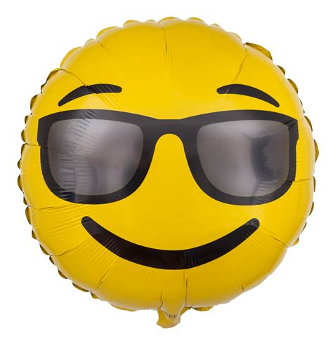 Lachen) der smiley zwinkert neckend mit einem auge und bietet sich dann an, wenn jemand sich einen spaß erlaubt. Smiley mit Sonnenbrille als Ballon | Ballongruesse.de