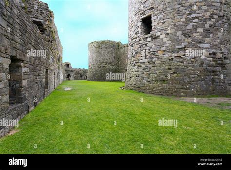 The Impressive Remains Of The Outer Ward At The Historic Beaumaris