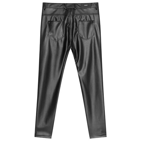 men s tight leather pants 80s punk rock skinny motorcycle gothic biker trousers ebay