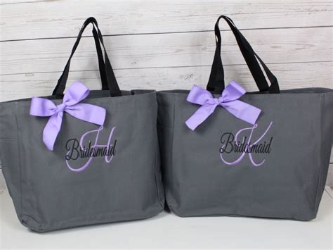 8 Personalized Bridesmaid T Tote Bag Bridesmaid T Etsy