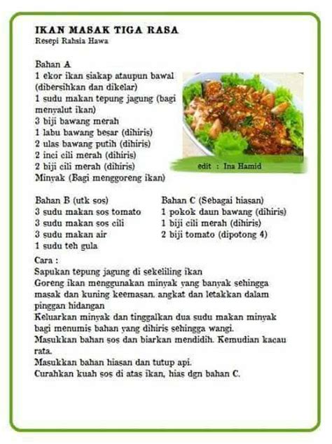 Resepi ikan 3 hidangan rasa thai yang baik, tetapi belum lagi 3 rasa yang sangat berperisa di dalamnya. Ikan masak tiga rasa | Cooking recipes, Malay food, Spicy ...