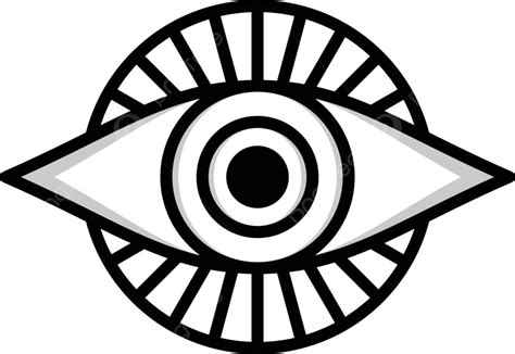One Eye Sign Symbol Logo Logotype Retro Symbol Illuminati Vector Retro