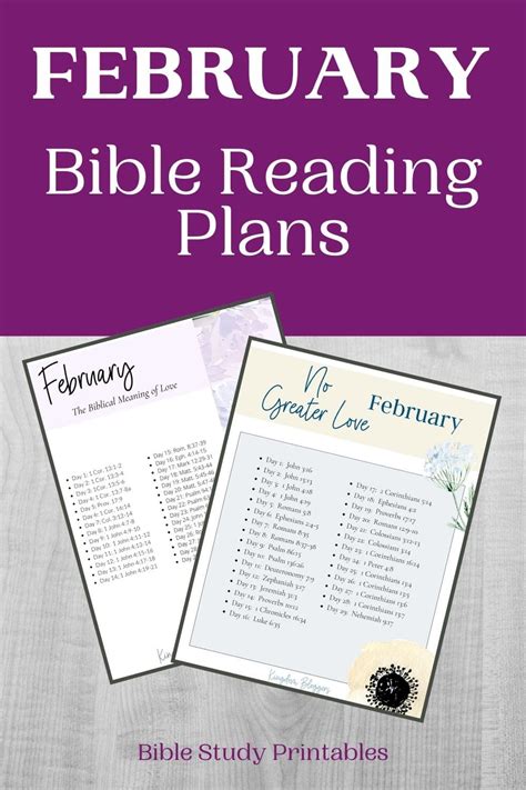 February Bible Reading Plans Bible Study Printables