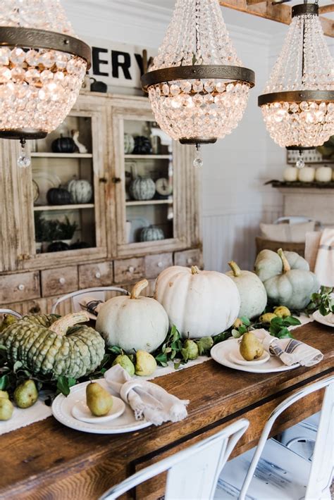 Rustic deco offers unique furniture and decor: Happy Fall - Rustic Pumpkin & Pear Farmhouse Table