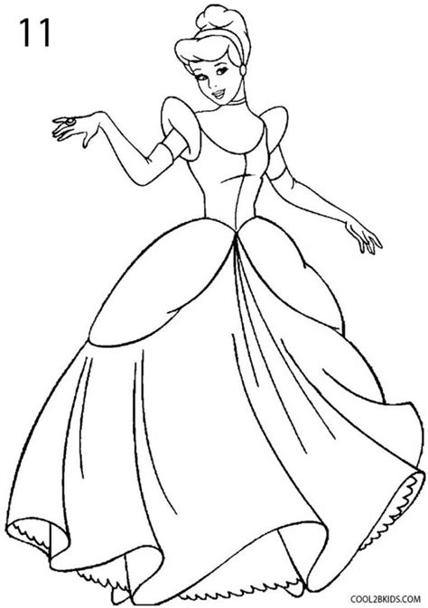 She lives under the sea… alright. How to Draw Cinderella Step 11 | Cinderella drawing ...