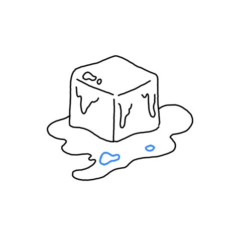 Melting Ice Cube Drawing