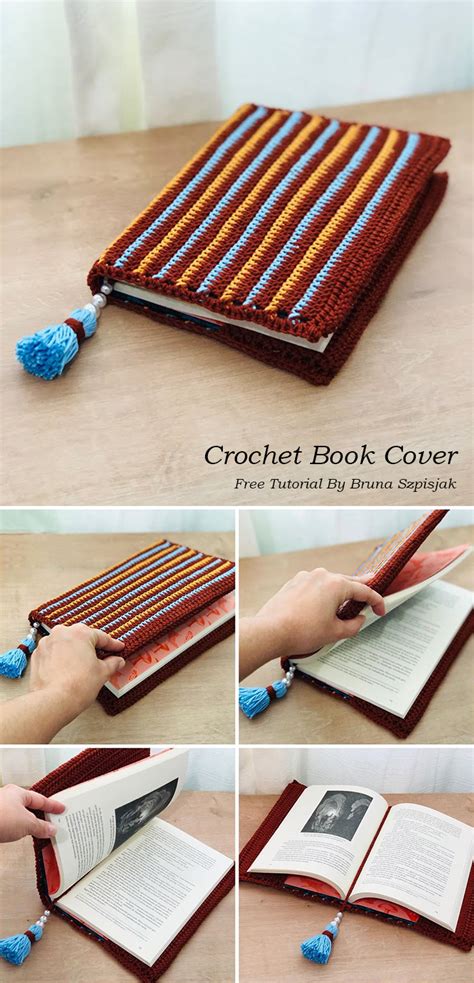 Crochet Book Cover With A Tassel Bookmark