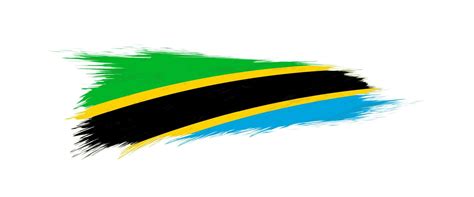 Flag Of Tanzania In Grunge Brush Stroke 22224729 Vector Art At Vecteezy