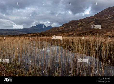 Bla Bheinn Reflection In Loch Cill Chriosd Isle Of Skye Black