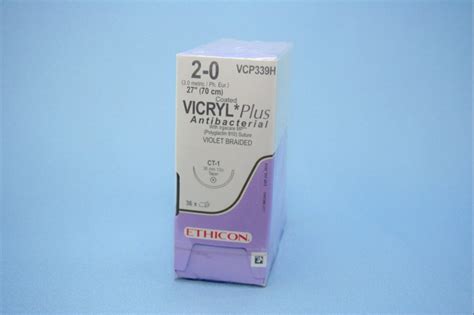 Ethicon Suture Vcp339h 2 0 Vicryl Plus Antibacterial Violet 27 Ct