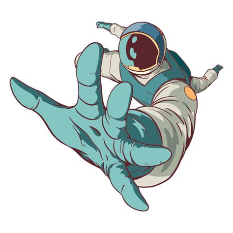 Reaching Out Astronaut Colored Transparent Png And Svg Vector File