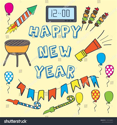 Vector Icon New Year Make Banners Stock Vector Royalty Free