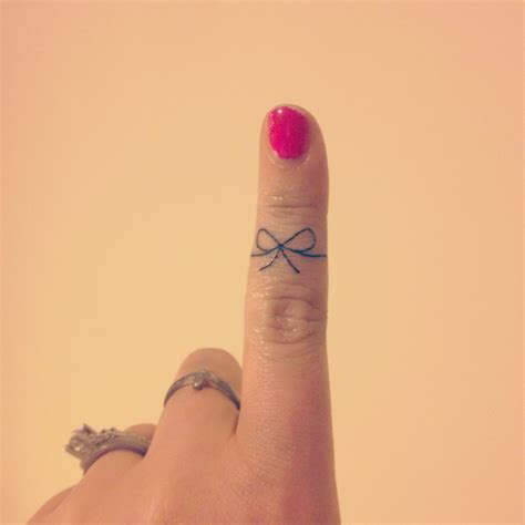 I Got It My Forget Me Knot Finger Tattoo I Love It Small Bow