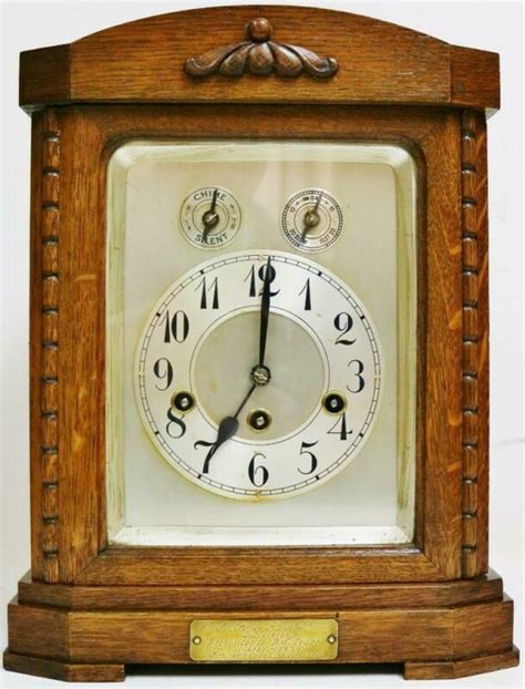 superb antique junghans 8 day carved oak musical westminster chime bracket clock antique