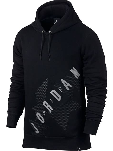 jordan retro 6 fleece men s pullover hoodie black grey 833922 010