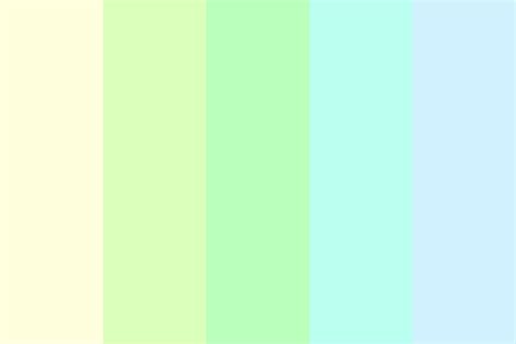 Yellow To Blue Pastel Color Palette