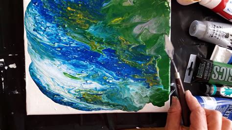 Abstract Painting Acrylic Fluid Planet Earth Youtube