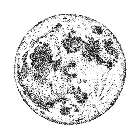 Premium Vector Moon Isolated Hand Drawn Illustration