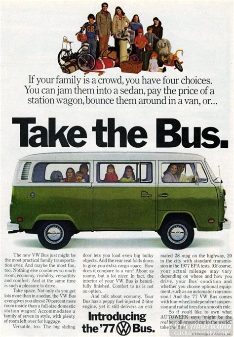 Take The Bus Green Vw Van 1977 Old Volkswagen Van Van Vw