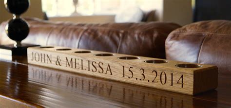 It fits a bottle of wine, whiskey or decanter and two glasses. Simple Wedding Gifts - HomesFeed