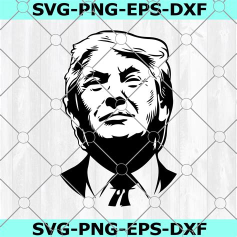 President Trump Svg Cricut Silhouette Trump Bust Clipart Donald