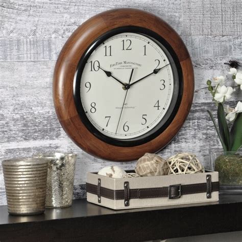 Shop Firstime And Co® Walnut Round Wall Clock 11 Free Shipping On