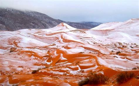 There's also an english version of the song, snow on the sahara, for the international edition of the album. Stunning photos capture rare snow in the Sahara Desert