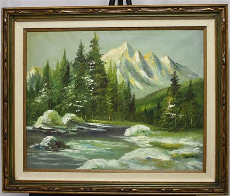Mountain Landscape Large Oil Painting Framed Oil Paint On Canvas Art
