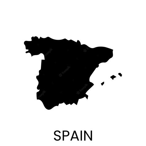 Mapa Da Espanha Vetor Premium