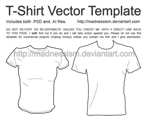 T Shirt Vector Template By Madnessism On Deviantart