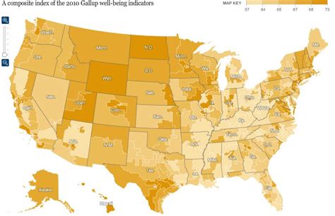 The united states department of agriculture (usda) defines food deserts as areas of the country without any fresh fruit, vegetables, or other whole foods. Map of U.S. Well-Being Indicators - Sociological Images