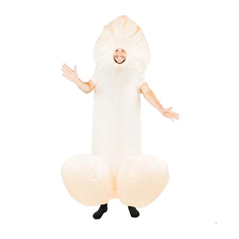 Inflatable White Penis Costume For Adults Party Expert