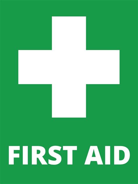 First Aid Sign Metal 300mm X 225mm