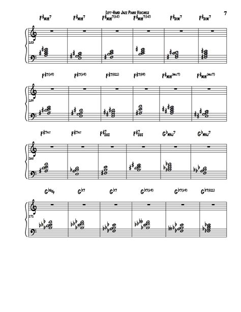 Piano Jazz Chords Chart Pdf Rocarea