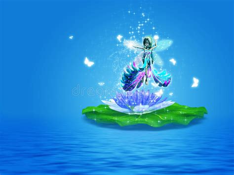 Water Fairy Stock Vector Illustration Of Little Leaf 9417537