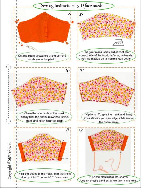 For riding, when sick, or just feel like to wear it. How to sew 3D Face Mask. Free Patterns and Tutorial in 2020 | Sewing patterns free, Easy face ...