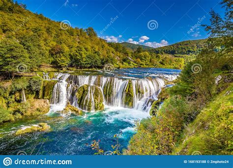 Strbacki Buk Waterfall Croatia And Bosnia Border Stock Photo Image