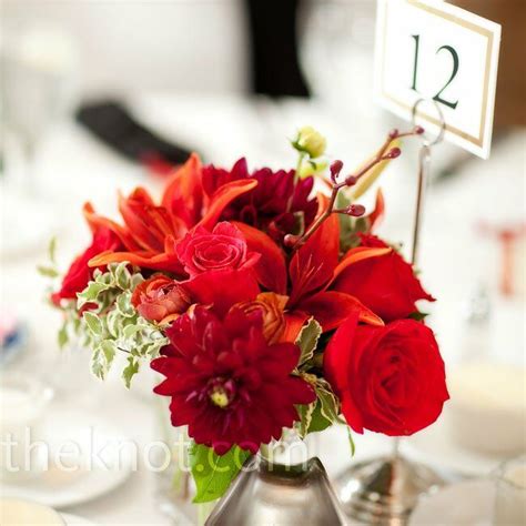 Red Floral Centerpieces