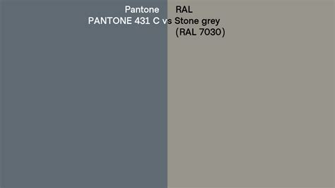 Pantone 431 C Vs Ral Stone Grey Ral 7030 Side By Side Comparison