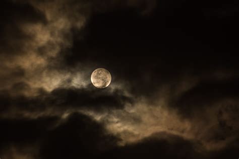 Planetary Moon Cloud Sky Full Moon Dramatic Sky Time Full