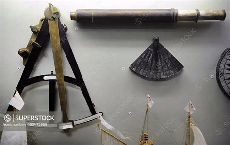Old Navigational Instruments Vintage Telescope Sextant And Quadrant 18th Century Museum Of